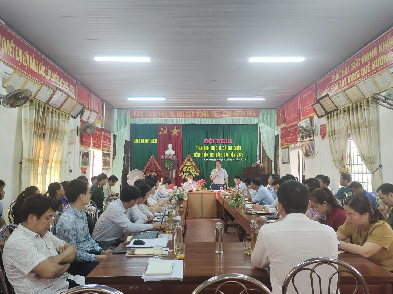 Thẩm định xã nông thôn mới nâng cao ở Kim Thạch